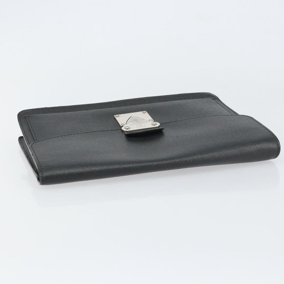 LOUIS VUITTON Taiga Belair Clutch Bag Ardoise M32592 LV Auth ep12406