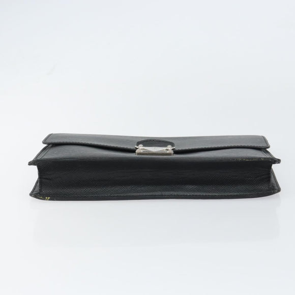 LOUIS VUITTON Taiga Belair Clutch Bag Ardoise M32592 LV Auth ep12406