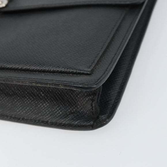 LOUIS VUITTON Taiga Belair Clutch Bag Ardoise M32592 LV Auth ep12406