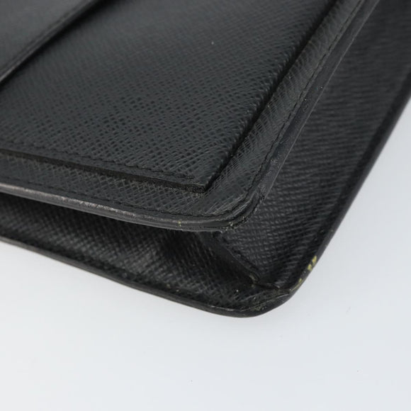 LOUIS VUITTON Taiga Belair Clutch Bag Ardoise M32592 LV Auth ep12406