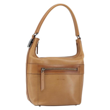 GUCCI Hand Bag Leather Outlet Brown Silver Auth ep12410