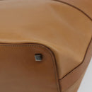 GUCCI Hand Bag Leather Outlet Brown Silver Auth ep12410-12