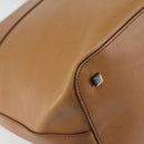 GUCCI Hand Bag Leather Outlet Brown Silver Auth ep12410-13