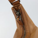 GUCCI Hand Bag Leather Outlet Brown Silver Auth ep12410-15