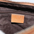 GUCCI Hand Bag Leather Outlet Brown Silver Auth ep12410-16