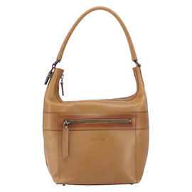 GUCCI Hand Bag Leather Outlet Brown Silver Auth ep12410 - 0