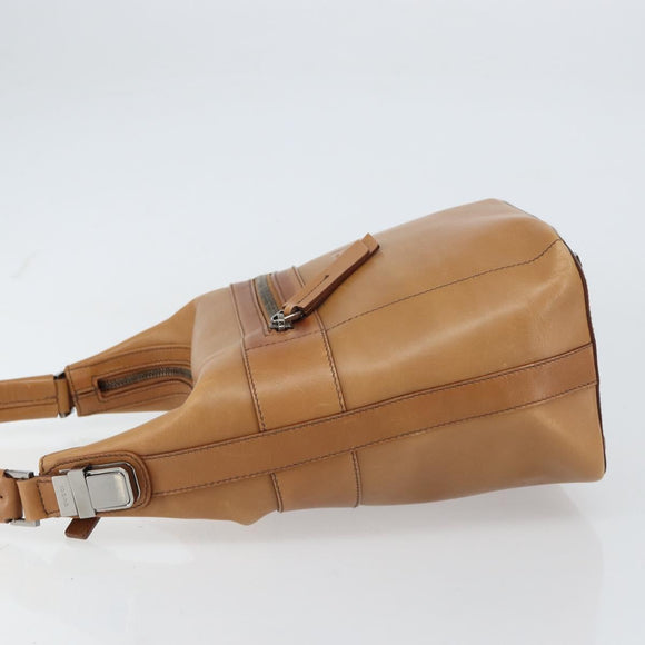 GUCCI Hand Bag Leather Outlet Brown Silver Auth ep12410