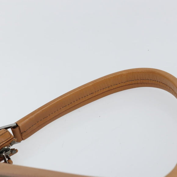 GUCCI Hand Bag Leather Outlet Brown Silver Auth ep12410