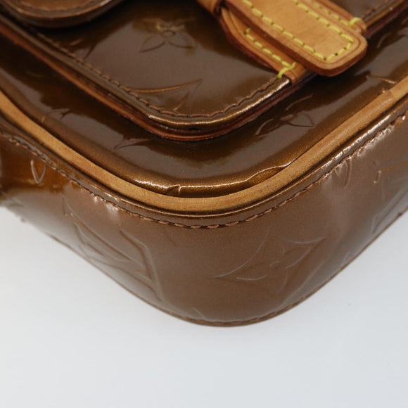 LOUIS VUITTON Monogram Vernis Christie PM Bag Bronze M91111 Auth ep12411