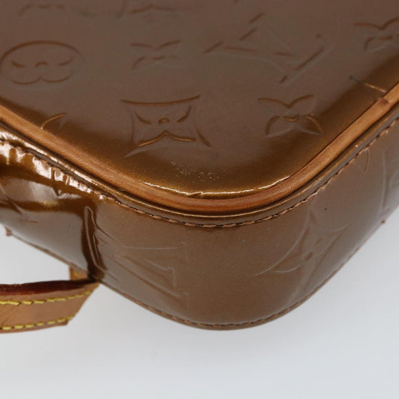 LOUIS VUITTON Monogram Vernis Christie PM Bag Bronze M91111 Auth ep12411