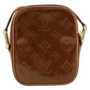 LOUIS VUITTON Monogram Vernis Christie PM Bag Bronze M91111 Auth ep12411-2