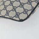 GUCCI GG Supreme Sherry Line Bag PVC Navy Gold Red 904 02 047 Auth ep12415-15