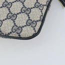 GUCCI GG Supreme Sherry Line Bag PVC Navy Gold Red 904 02 047 Auth ep12415-16