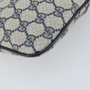 GUCCI GG Supreme Sherry Line Bag PVC Navy Gold Red 904 02 047 Auth ep12415-17