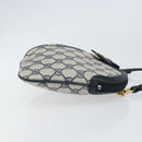 GUCCI GG Supreme Sherry Line Bag PVC Navy Gold Red 904 02 047 Auth ep12415-3