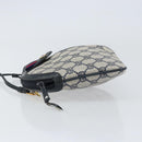 GUCCI GG Supreme Sherry Line Bag PVC Navy Gold Red 904 02 047 Auth ep12415-4