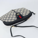 GUCCI GG Supreme Sherry Line Bag PVC Navy Gold Red 904 02 047 Auth ep12415-6