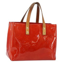 LOUIS VUITTON Monogram Vernis Reade PM Hand Bag Red Rouge M91088 LV Auth ep12416-1