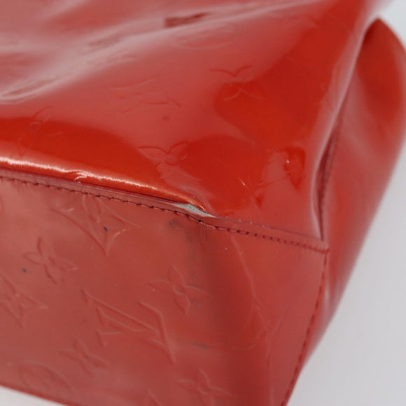 LOUIS VUITTON Monogram Vernis Reade PM Hand Bag Red Rouge M91088 LV Auth ep12416