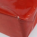 LOUIS VUITTON Monogram Vernis Reade PM Hand Bag Red Rouge M91088 LV Auth ep12416-15