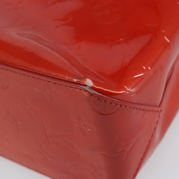 LOUIS VUITTON Monogram Vernis Reade PM Hand Bag Red Rouge M91088 LV Auth ep12416