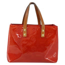 LOUIS VUITTON Monogram Vernis Reade PM Hand Bag Red Rouge M91088 LV Auth ep12416-2