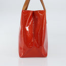 LOUIS VUITTON Monogram Vernis Reade PM Hand Bag Red Rouge M91088 LV Auth ep12416-4