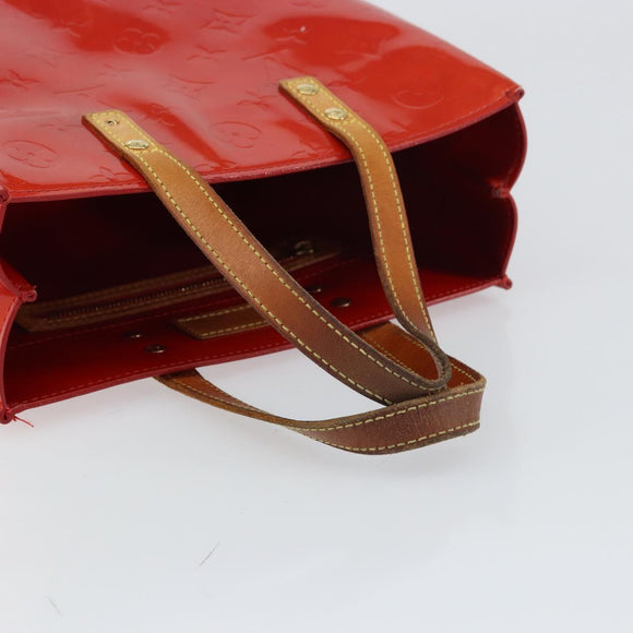 LOUIS VUITTON Monogram Vernis Reade PM Hand Bag Red Rouge M91088 LV Auth ep12416