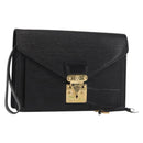 LOUIS VUITTON Epi Serie Dragonne Clutch Bag Black Noir M52612 LV Auth ep12420-1