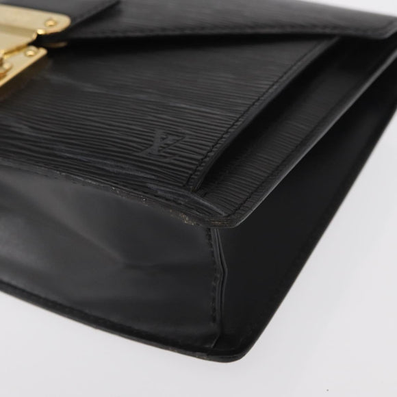 LOUIS VUITTON Epi Serie Dragonne Clutch Bag Black Noir M52612 LV Auth ep12420