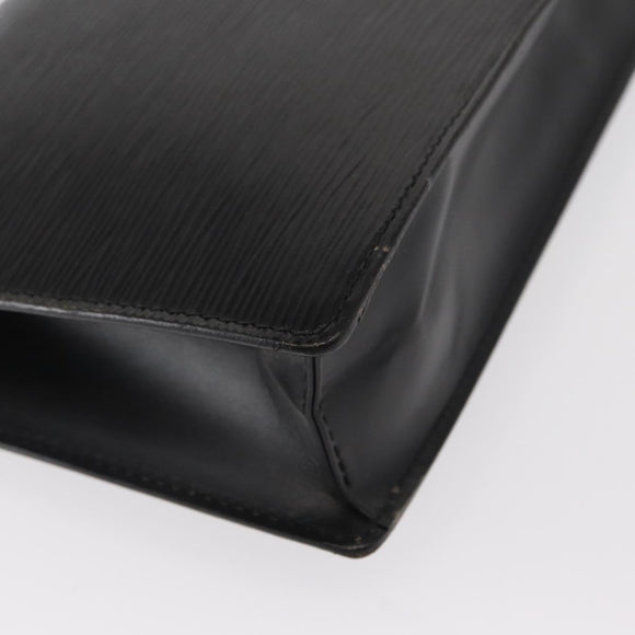 LOUIS VUITTON Epi Serie Dragonne Clutch Bag Black Noir M52612 LV Auth ep12420