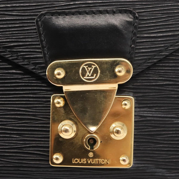 LOUIS VUITTON Epi Serie Dragonne Clutch Bag Black Noir M52612 LV Auth ep12420
