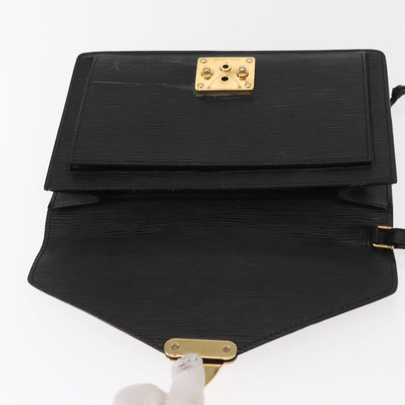 LOUIS VUITTON Epi Serie Dragonne Clutch Bag Black Noir M52612 LV Auth ep12420