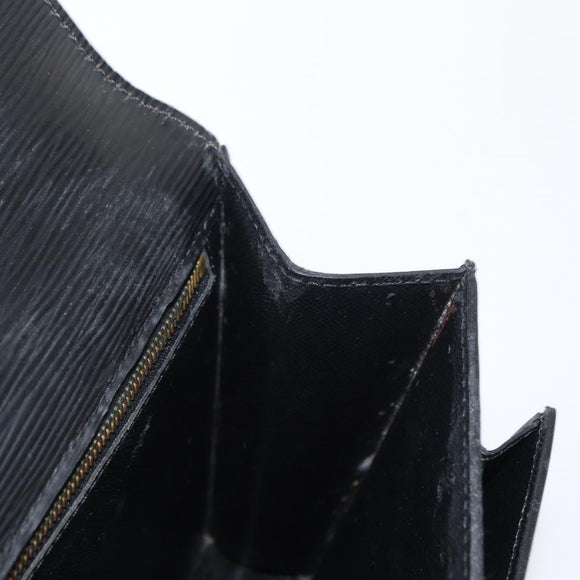 LOUIS VUITTON Epi Serie Dragonne Clutch Bag Black Noir M52612 LV Auth ep12420