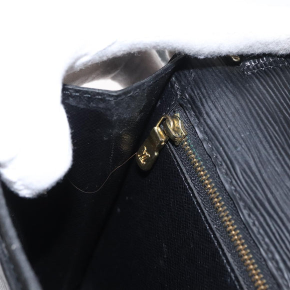 LOUIS VUITTON Epi Serie Dragonne Clutch Bag Black Noir M52612 LV Auth ep12420