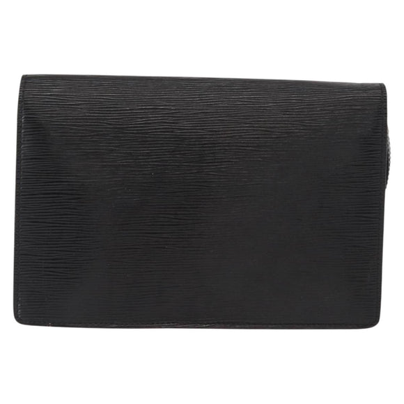LOUIS VUITTON Epi Serie Dragonne Clutch Bag Black Noir M52612 LV Auth ep12420