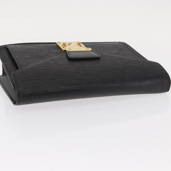 LOUIS VUITTON Epi Serie Dragonne Clutch Bag Black Noir M52612 LV Auth ep12420