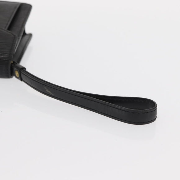 LOUIS VUITTON Epi Serie Dragonne Clutch Bag Black Noir M52612 LV Auth ep12420