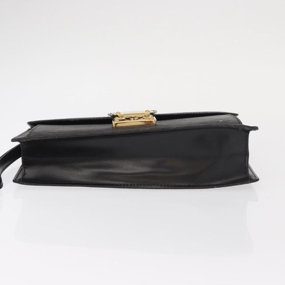 LOUIS VUITTON Epi Serie Dragonne Clutch Bag Black Noir M52612 LV Auth ep12420