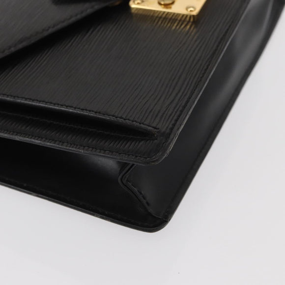 LOUIS VUITTON Epi Serie Dragonne Clutch Bag Black Noir M52612 LV Auth ep12420