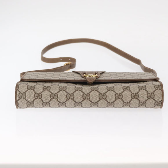 GUCCI GG Supreme Shoulder Bag PVC Beige Gold 904 02 050 Auth ep12421