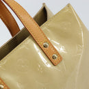 LOUIS VUITTON Monogram Vernis Reade PM Hand Bag Beige M91334 LV Auth ep12426-10