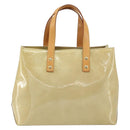 LOUIS VUITTON Monogram Vernis Reade PM Hand Bag Beige M91334 LV Auth ep12426-13
