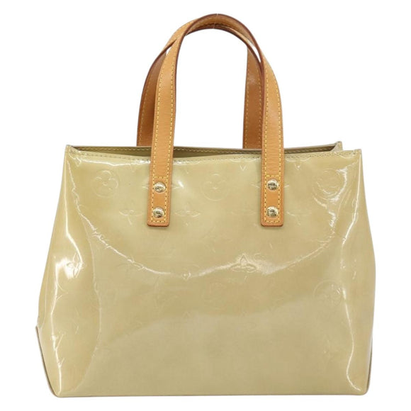 LOUIS VUITTON Monogram Vernis Reade PM Hand Bag Beige M91334 LV Auth ep12426