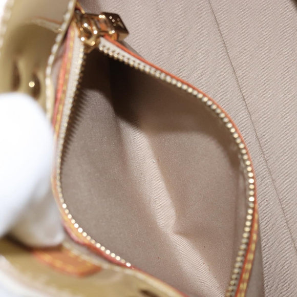 LOUIS VUITTON Monogram Vernis Reade PM Hand Bag Beige M91334 LV Auth ep12426