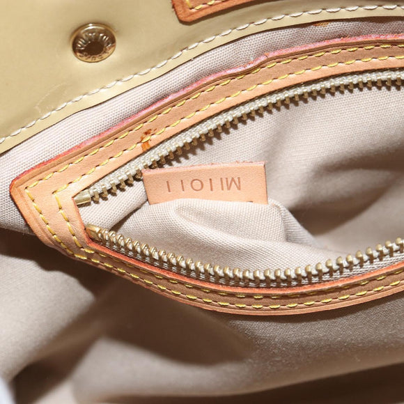 LOUIS VUITTON Monogram Vernis Reade PM Hand Bag Beige M91334 LV Auth ep12426