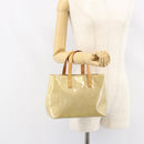 LOUIS VUITTON Monogram Vernis Reade PM Hand Bag Beige M91334 LV Auth ep12426-22