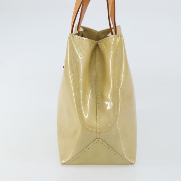 LOUIS VUITTON Monogram Vernis Reade PM Hand Bag Beige M91334 LV Auth ep12426