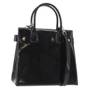 GUCCI Hand Bag Enamel 2way Black Gold 000 1669 0503 Auth ep12427-1