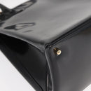 GUCCI Hand Bag Enamel 2way Black Gold 000 1669 0503 Auth ep12427-9
